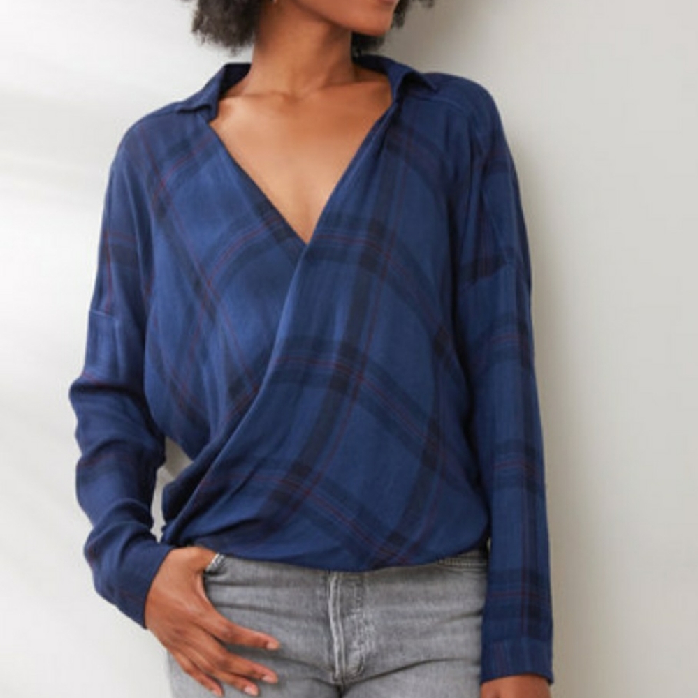 White Crow Finley Drape Surplice Top,  size XS NWT